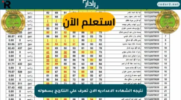 نتيجة الشهادة الاعدادية الآن تعرف على النتائج بسهولة